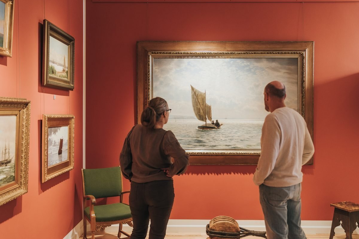 Visiteurs au musée maritime de Marstal